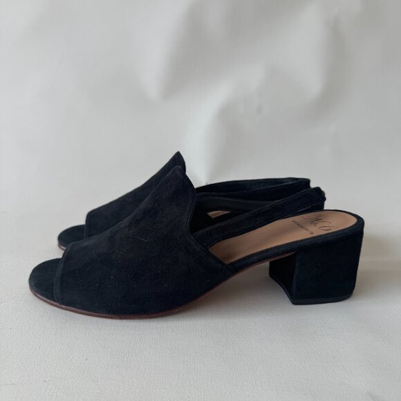No. 6 Sling Back Mule Black Suede - Picture 3 of 3